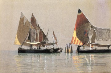 italien Bateaux Venise paysage marin William Stanley Haseltine Peinture à l'huile
